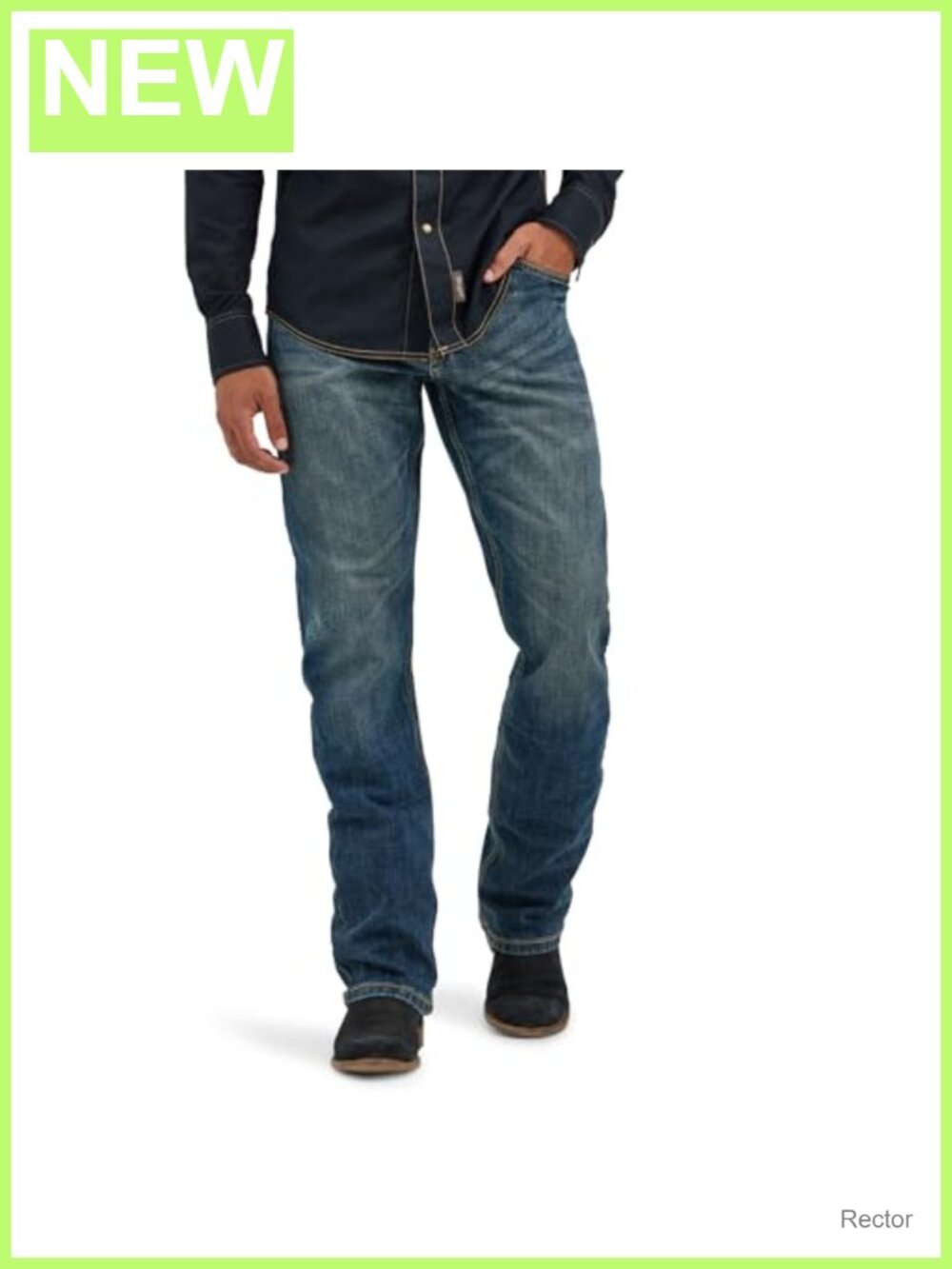 Wrangler Men's Retro Slim Fit Bootcut Jeans Mid Rise Five Pocket